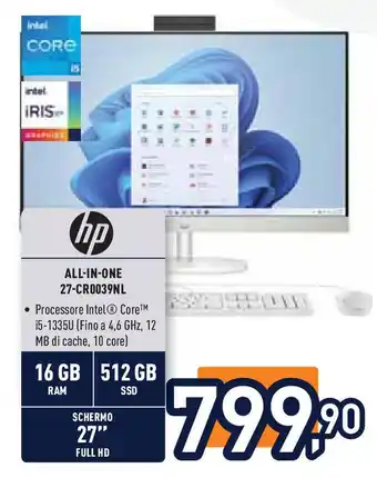 Unieuro hp ALL-IN-ONE 27-CR0039NL offerta