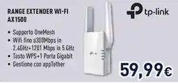 Unieuro RANGE EXTENDER WI-FI AX1500 offerta