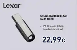 Unieuro CHIAVETTA USBB LEXAR M400 128GB offerta