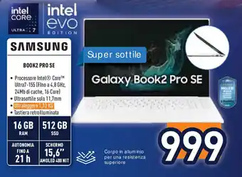 Unieuro SAMSUNG BOOK2 PRO SE offerta