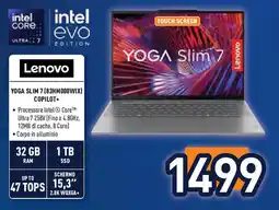 Unieuro Lenovo YOGA SLIM 7 (83HM000WIX) COPILOT+ offerta