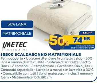 Euronics IMETEC 16800 SCALDASONNO MATRIMONIALE offerta