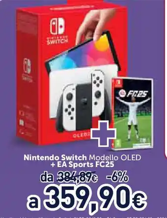 Unieuro Nintendo Switch Modello OLED + EA Sports FC25 offerta