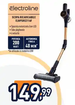 Unieuro Electroline SCOPA RICARICABILE ELNPSRE2116F offerta