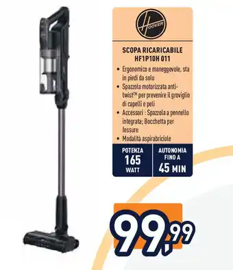 Unieuro HOOVER SCOPA RICARICABILE HF1P10H 011 offerta