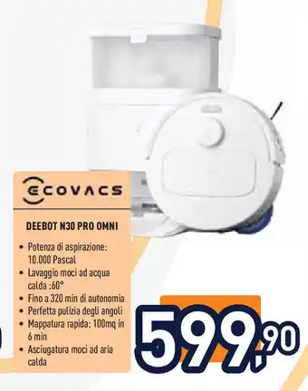 Unieuro ECOVACS DEEBOT N30 PRO OMNI offerta