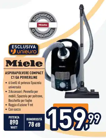 Unieuro Miele ASPIRAPOLVERE COMPACT C1 GA POWERLINE offerta