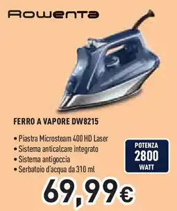 Unieuro Rowenta FERRO A VAPORE DW8215 offerta