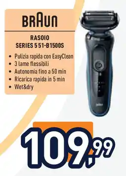 Unieuro BRAUN RASOIO SERIES 5 51-B1500S offerta