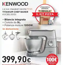 Unieuro KENWOOD TITANIUM CHEF BAKER KVC65.001SI offerta