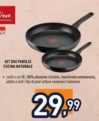 Unieuro Set due padelle cucina naturale offerta