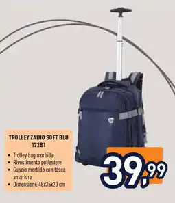 Unieuro TROLLEY ZAINO SOFT BLU 172B1 offerta