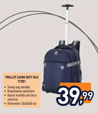 Unieuro TROLLEY ZAINO SOFT BLU 172B1 offerta