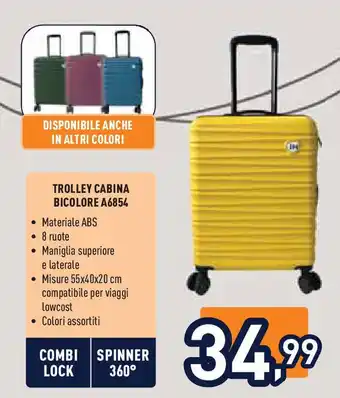 Unieuro TROLLEY CABINA BICOLORE A6854 offerta