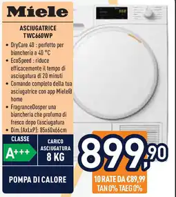 Unieuro Miele ASCIUGATRICE TWC660WP offerta