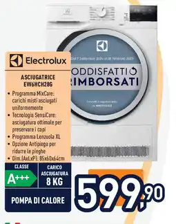 Unieuro Electrolux ASCIUGATRICE EW6HCH28G offerta