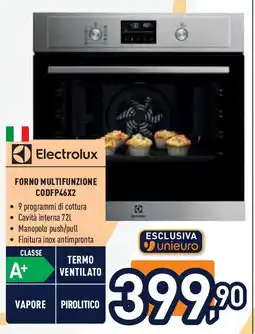 Unieuro Electrolux FORNO MULTIFUNZIONE CODFP46X2 offerta