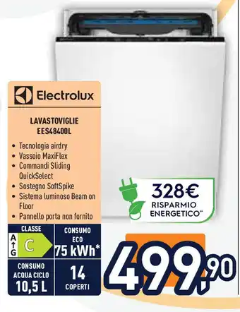 Unieuro Electrolux LAVASTOVIGLIE EES48400L offerta