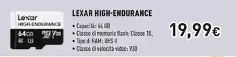 Unieuro Lexar high-endurance offerta