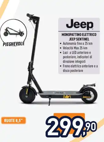 Unieuro Monopattino elettrico jeep sentinel offerta