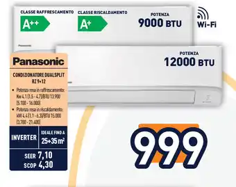 Unieuro Panasonic CONDIZIONATORE DUALSPLIT RZ 9+12 offerta