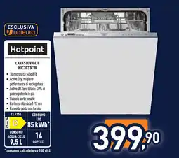 Unieuro Hotpoint LAVASTOVIGLIE HIC3C33CW offerta