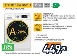 Unieuro LG FFB 948 EX BSV IT LAVATRICE FRESHCARE offerta