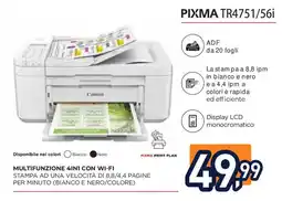 Unieuro Canon PIXMA TR4751/56i offerta