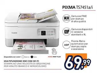 Unieuro Canon PIXMA TS7451a/i offerta