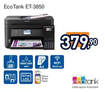 Unieuro EPSON Eco Tank ET-3850 offerta