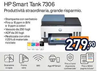 Unieuro HP Smart Tank 7306 offerta