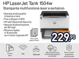 Unieuro HP LaserJet Tank 1504w offerta