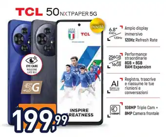 Unieuro TCL 50NXTPAPER 5G offerta