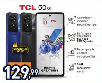 Unieuro TCL 50 SE offerta