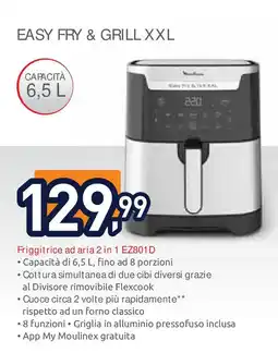 Unieuro Moulinex EASY FRY & GRILL XXL Friggitrice ad aria 2 in 1 EZ801D offerta