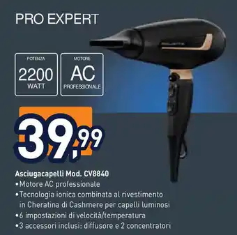 Unieuro Rowenta PRO EXPERT Asciugacapelli Mod. CV8840 offerta