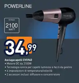 Unieuro Rowenta POWERLINE Asciugacapelli CV5940 offerta