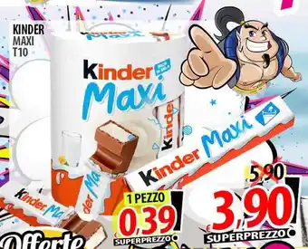 Il Genio Supermercato Kinder maxi t10 offerta