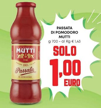 Panorama Passata di pomodoro MUTTI offerta