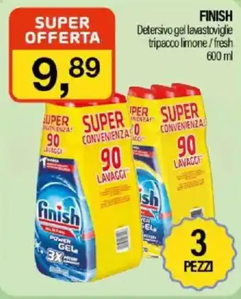 Caddy's FINISH Detersivo gel lavastoviglie tripacco limone/fresh offerta