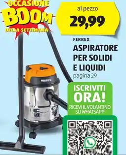 ALDI Ferrex aspiratore per solidi e liquidi offerta