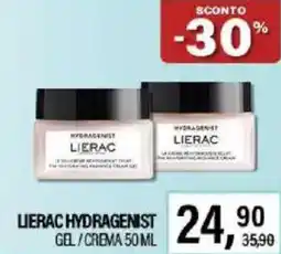 Caddy's Lierac hydragenist gel/crema offerta