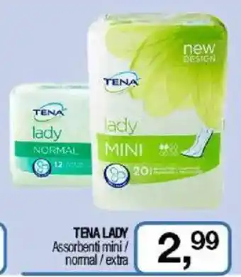 Caddy's TENA LADY Assorbenti mini / normal/extra offerta