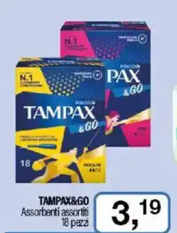 Caddy's TAMPAX&GO Assorbenti assortiti 18 pezzi offerta