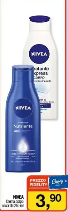 Caddy's NIVEA Crema corpo assortita offerta