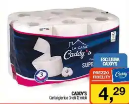 Caddy's CADDY'S Carta igienica 3 veli 12 rotoli offerta