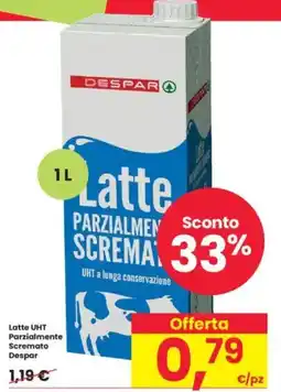 Interspar Latte UHT Parzialmente Scremato Despar offerta