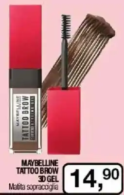 Caddy's MAYBELLINE TATTOO BROW 3D GEL Matita sopracciglia offerta