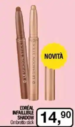 Caddy's L'ORÉAL INFAILLIBLE SHADOW Ombretto stick offerta