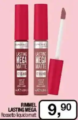 Caddy's RIMMEL LASTING MEGA Rossetto liquido matt offerta